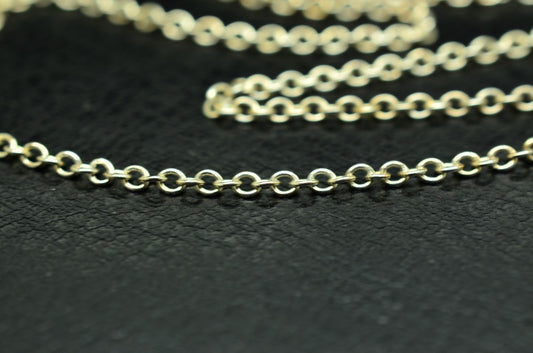 18" Silver Plated Cable chain necklace  1.0mm
