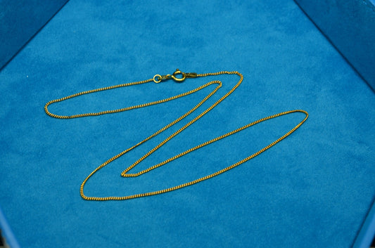 20"  Gold plated curb chain necklace  .9mm