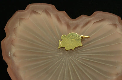 1/20 12K GOLD FILLED LADY PROFILE PENDANT CHARM -SMALL FEMALE WOMAN #D3241