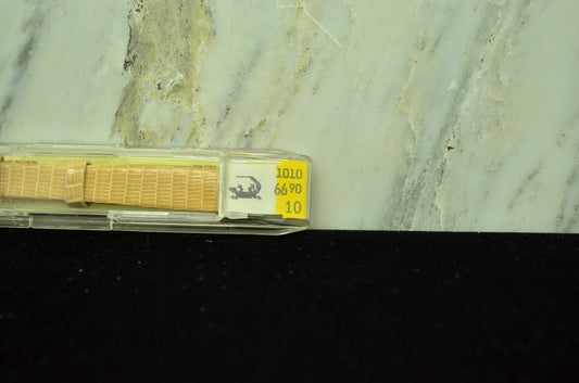 10mm HIRSCH LIGHT BEIGE LEATHER VINTAGE WATCH BAND STRAP GOLD TONE BUCKLE -NIB
