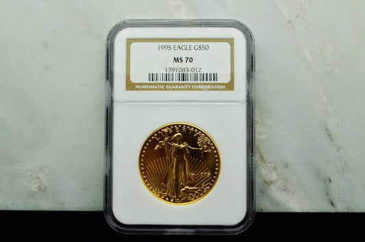 1995 $50 Gold American Eagle NGC MS70 -ONE TROY OZ GOLD