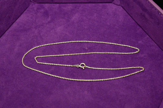 18" Silver Plated Cable chain necklace  1.0mm