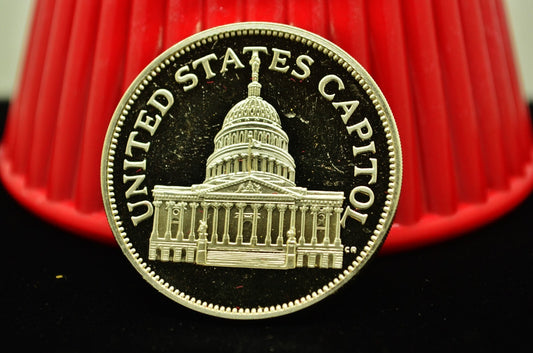 1971 United States Capitol Franklin Mint Art Round 92.5% Silver