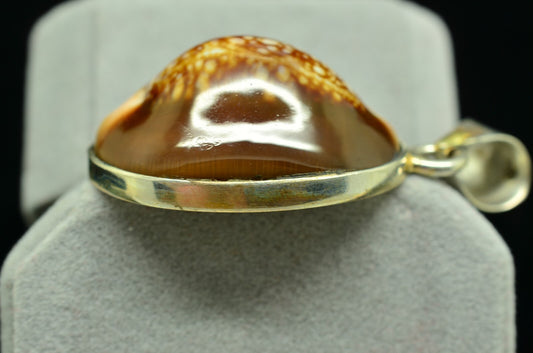 925 Sterling Silver Cowrie shell pendant charm