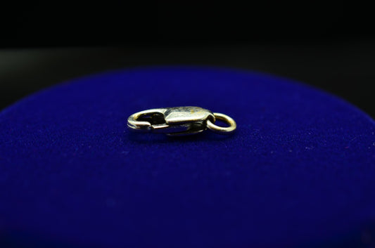 18K White Gold Lobster Claw Clasp 8mm x 3mm 0.4g -Small
