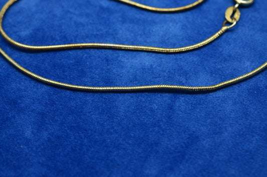 19.5" Silver Plated  Snake chain necklace  1.2mm