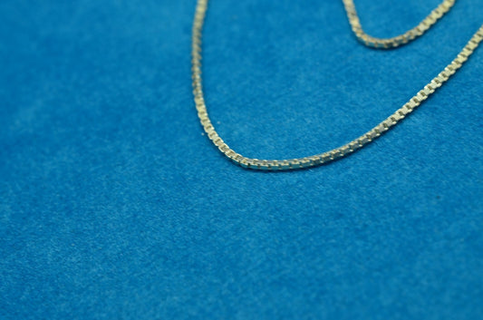 24" Silver Plated box chain necklace  0.8mm