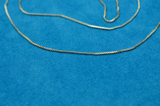 18" Silver Plated box chain necklace  1.4mm