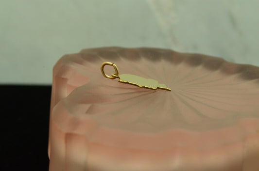 1/20 12K GOLD FILLED LADY PROFILE PENDANT CHARM -SMALL FEMALE WOMAN #D3241