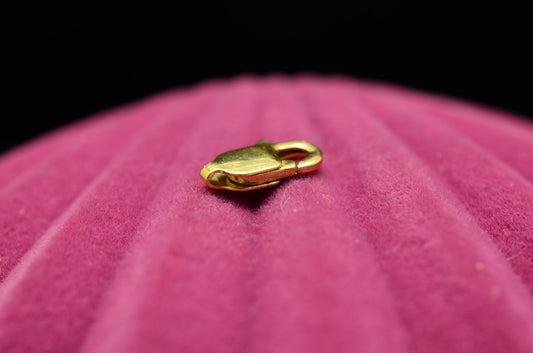 14K Yellow Gold Lobster Claw Clasp 8.3mm x 3.2mm 0.2g -Tiny
