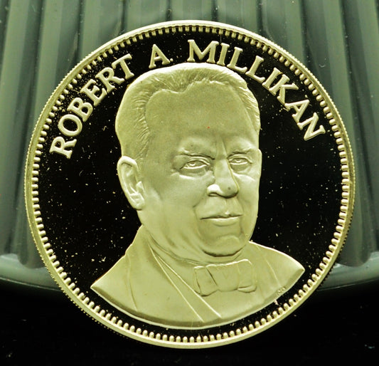 925 Silver Franklin Mint Art Round Valley Forge Robert A Millikan