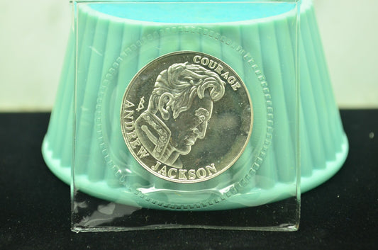 1994 Liberty Lobby Andrew Jackson Art Round -1/2 Troy Oz .999 Silver Sealed