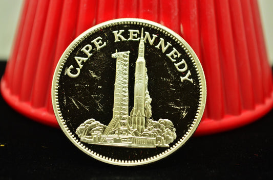 1971 Cape Kennedy Franklin Mint Art Round 92.5% Silver