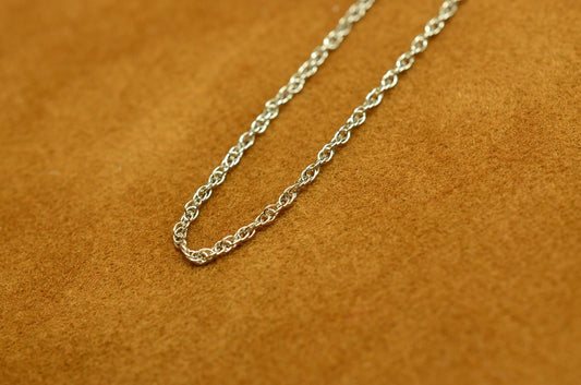 18" Silver Plated Loose rope chain necklace  1.0mm