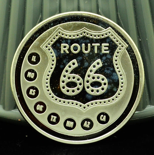 Route 66 Silver Art Round -1 Troy Oz .999 Silver