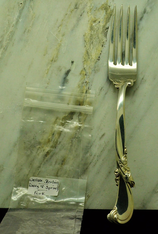 925 Sterling Silver Wallace Waltz Of Spring Dinner Fork 7 1/8"