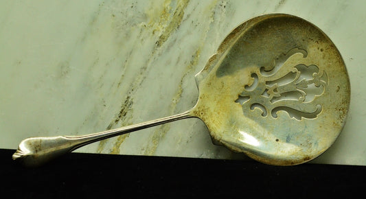 925 Sterling Silver Wallace Grande Colonial Bon Bon Spoon w/ Pierced Bowl 5"
