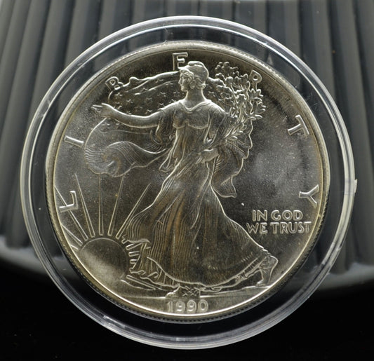 1990 American Eagle Silver Dollar in Capsule BU
