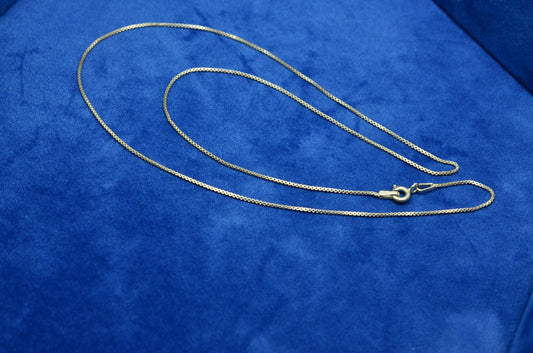 18" Silver Plated box chain necklace  .9mm