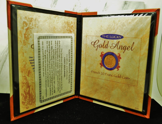 1887-A France 20 Francs 90% Gold km#825 -In a Nice Display Folder