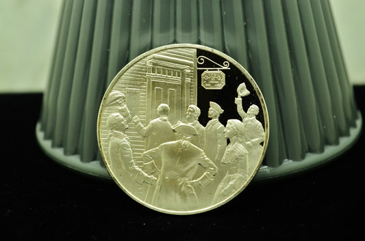 1973 Colonial Communication #39 Postmasters Of America Art Round 92.5% Silver