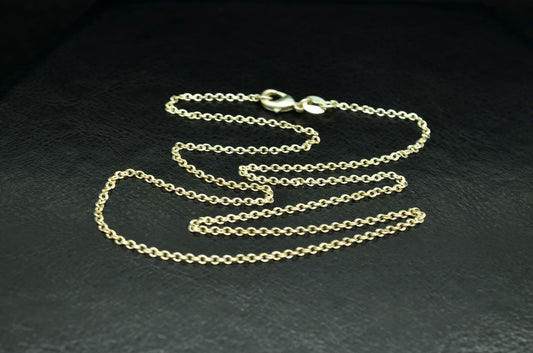 18" Silver Plated Cable chain necklace  1.0mm