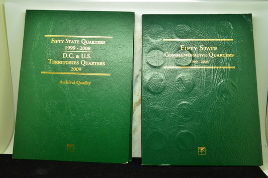 Lot of Two Littleton State Quarter Folders -Both Complete 108 Quarters Total
