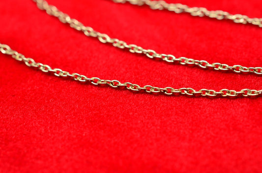 17" Silver Plated Double Heart pendant necklace  .6mm chain