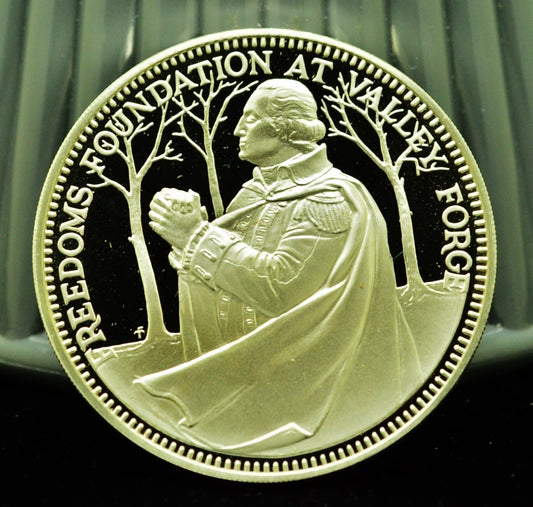 925 Silver Franklin Mint Art Round Valley Forge Woodrow Wilson