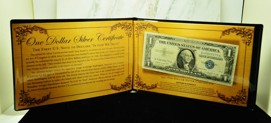 1957 A $1 Silver Certificate Blue Seal in Folder