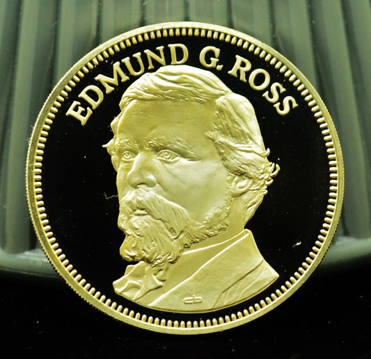 925 Silver Franklin Mint Art Round Valley Forge Edmund G Ross
