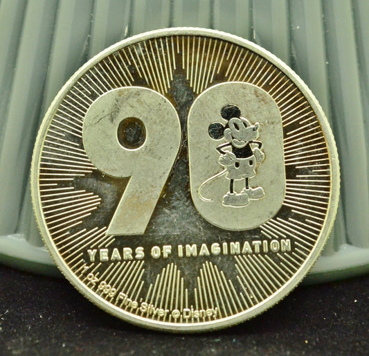2018 Niue $2 Mickey Mouse Disney 90 Years Of Imagination -1 Troy Oz .999 Silver