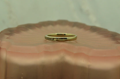 10K White Gold dark 11 stone diamond anniversary ring band 0.22 tcw size 6.5