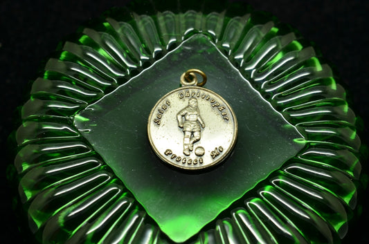 925 Sterling silver St. Christopher soccer futbol pendant charm