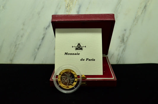 1988 France 10 Francs Gold Silver & Palladium Bastille Commemorative w/ Box COA