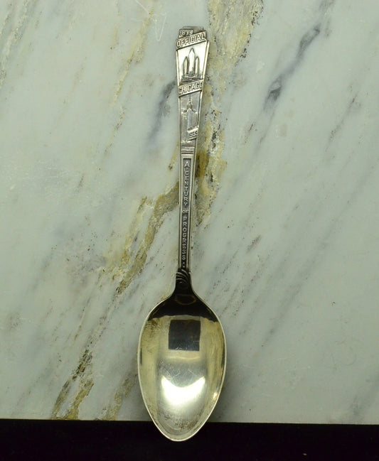 925 Sterling Silver Official Chicago Century Of Progress Spoon 5.5" 21.6g