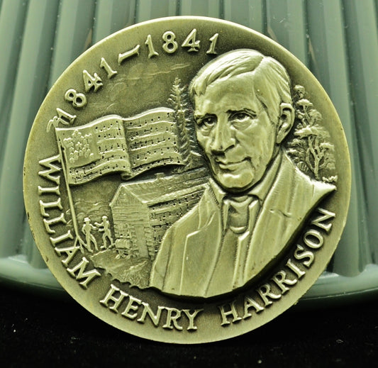 William Henry Harrison Wittnauer Mint High Relief Art Round 92.5% Silver