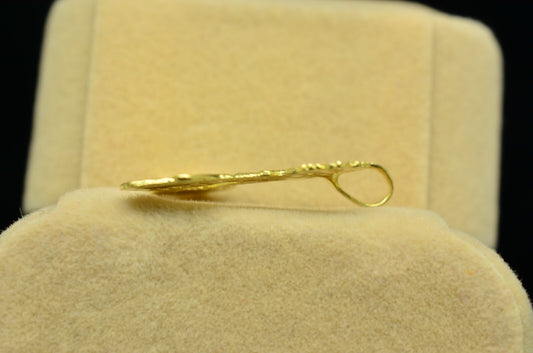 14K Yellow Gold Jumping Cheerleader Pendant Charm