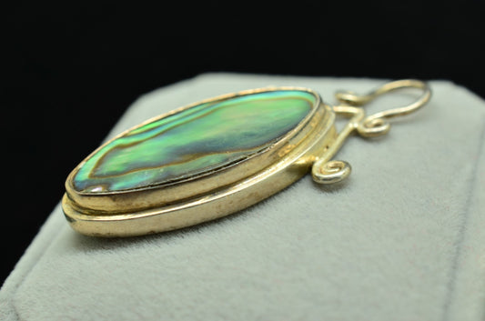 925 Sterling silver abalone pendant charm