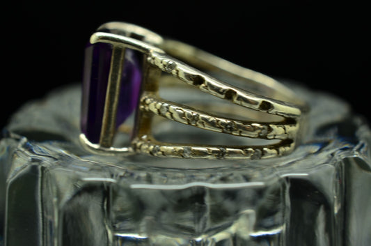 925 Sterling Silver Amethyst ring