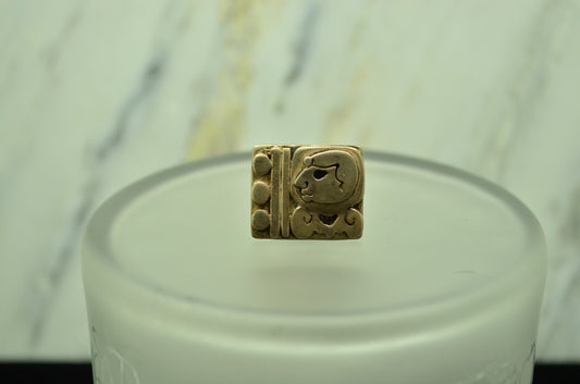 925 Sterling Silver cartoon face design single cuff link
