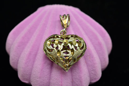 925 Sterling Silver heart pendant charm