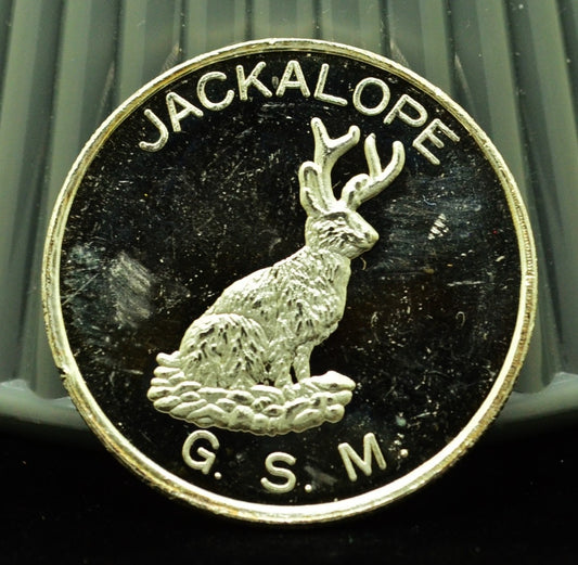 Golden State Mint Jackalope / Buffalo  Art Round -1 Troy Oz .999 Silver