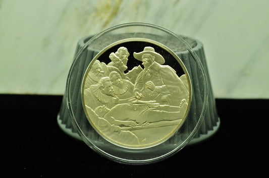 Genius of Rembrandt art round medal 925 Silver The Anatomy Lesson of Doctor Tulp