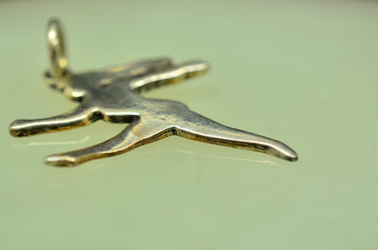925 Sterling silver dancer/gymnast pendant charm
