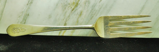 925 Sterling Silver Lunt Treasure Large Solid Cold Meat Serving Fork 9.25" 83.7g