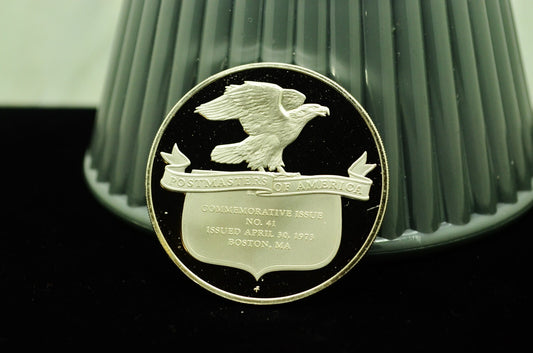 1973 Postal Service #41 Postmasters Of America Art Round 92.5% Silver