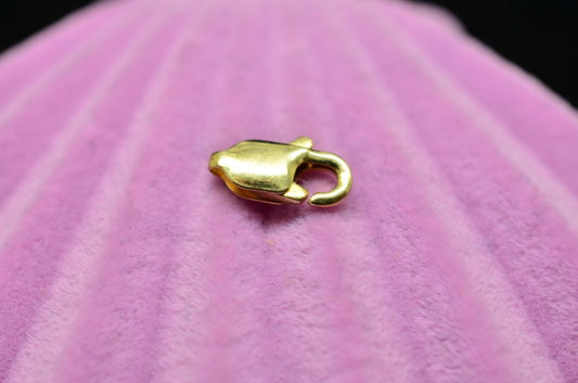 14K Yellow Gold Lobster Claw Clasp 8.3mm x 3.2mm 0.2g -Very Tiny