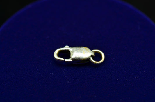 18K White Gold Lobster Claw Clasp 8mm x 3mm 0.4g -Small