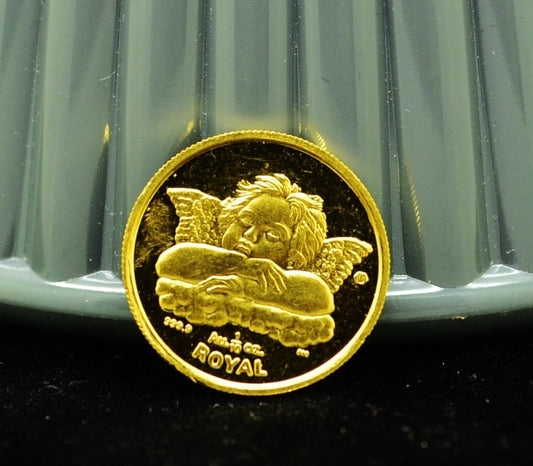 2003 Gibraltar 1/10th Royal Proof Cherub .9999 Gold 1/10th Oz AGW